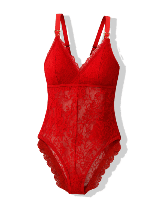 Body Renda Vermelha - Be Mine